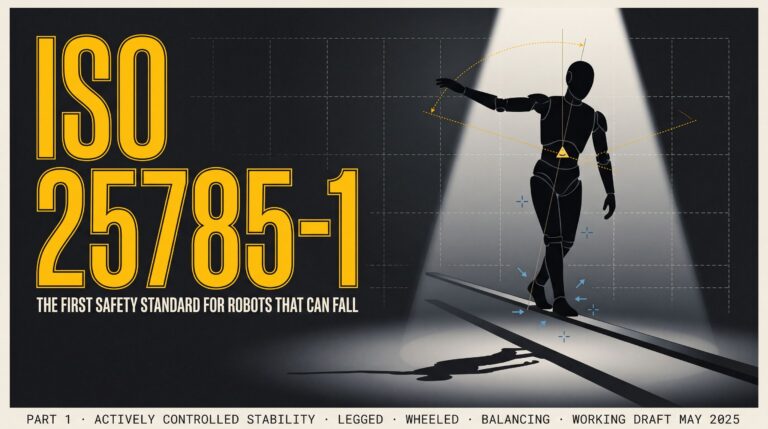 ISO 25785-1 is the first international safety standard for humanoid and other actively balanced industrial robots. Learn what it covers, the timeline and how to prepare.