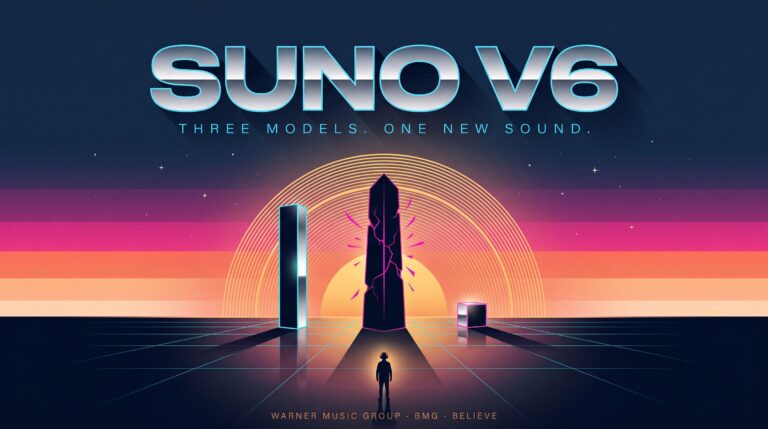Suno v6 brings three AI music models built with Warner Music Group, BMG and Believe. See what v6, v6-wild and v6-mini can do and what changes for you.