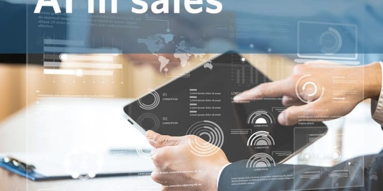 Artificial intelligence in sales concept