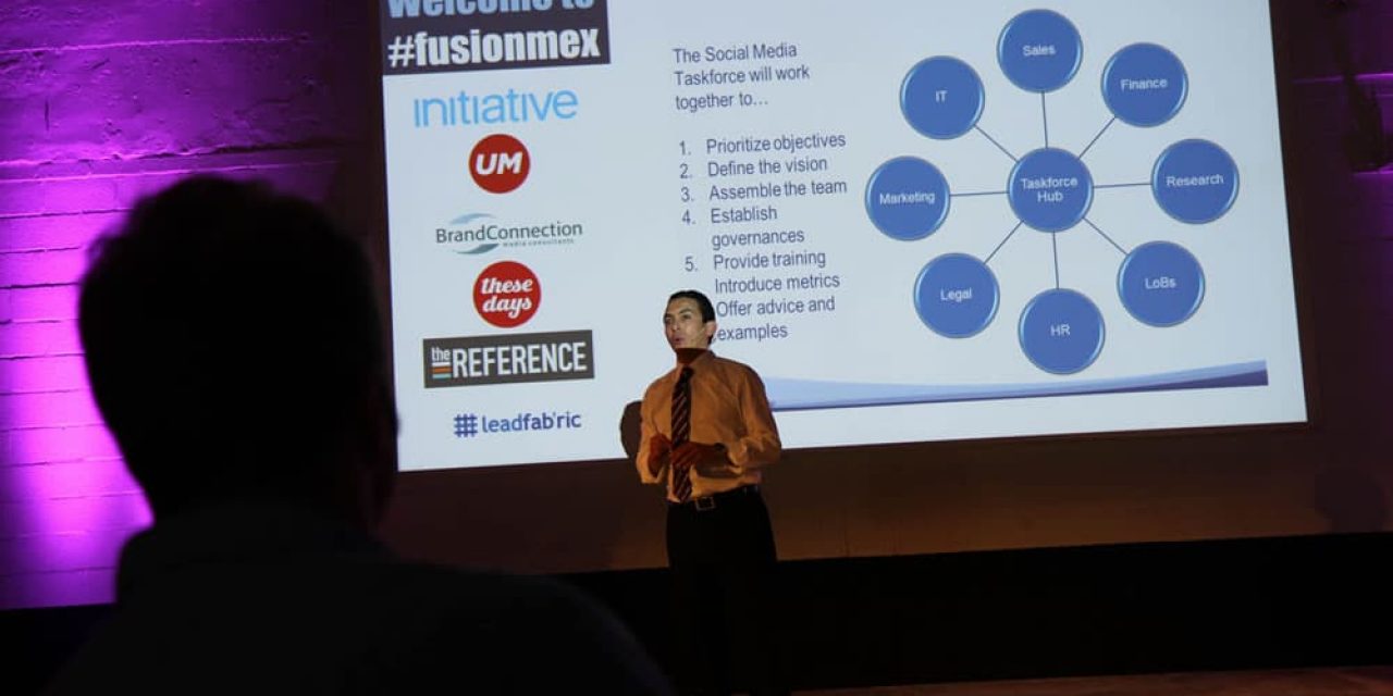 Brian Solis during his presentation at the Fusion Marketing Experience Social Business Sessions by i-SCOOP - picture Nancy Verbrugghe