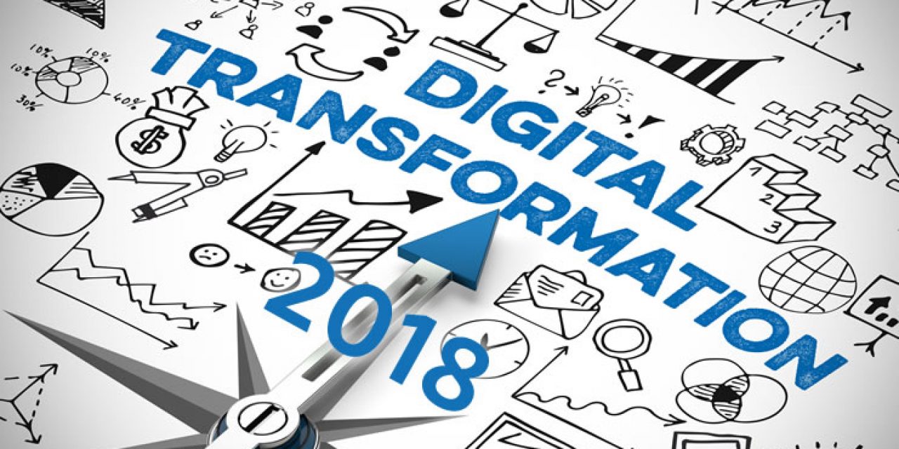 Digital transformation 2018 concept