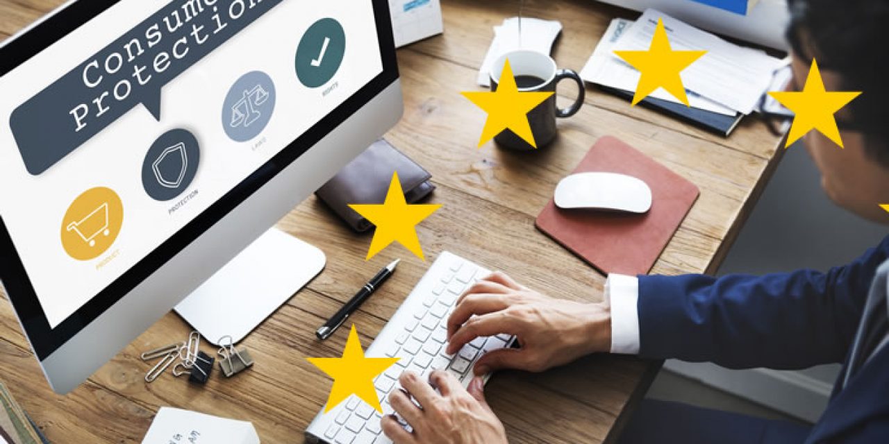 EU GDPR consumer rights protection concept