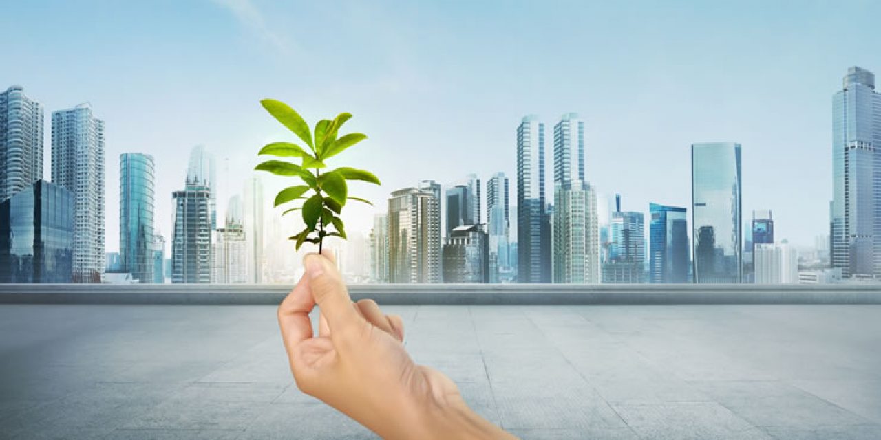Green buildings and energy performance concept