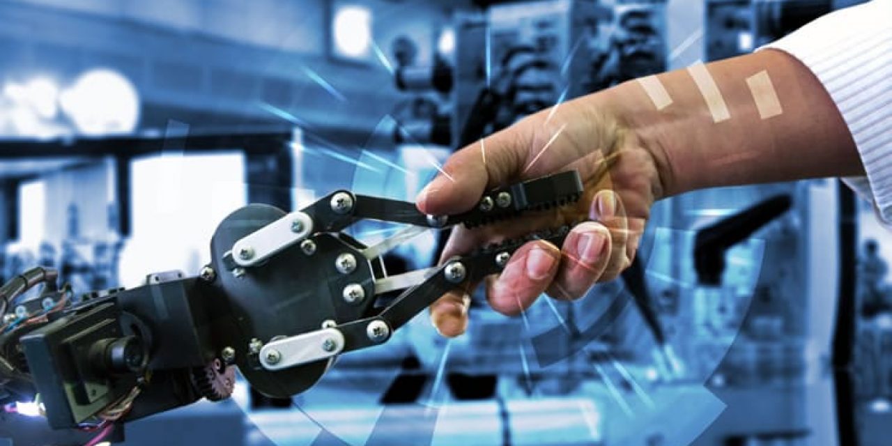 Industry 4.0 collaboration concept