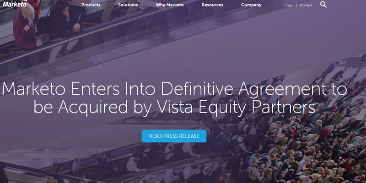 Marketo acquisition homepage