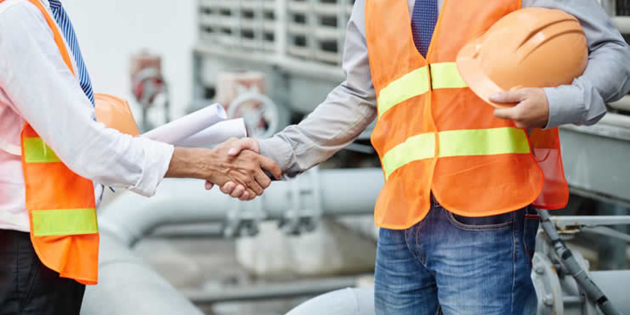 Orange business partnership concept