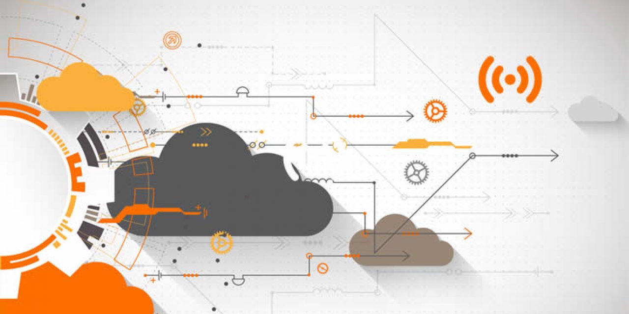 Orange mobile IoT and cloud concept