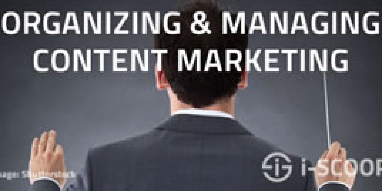 Organizing and managing content marketing 300
