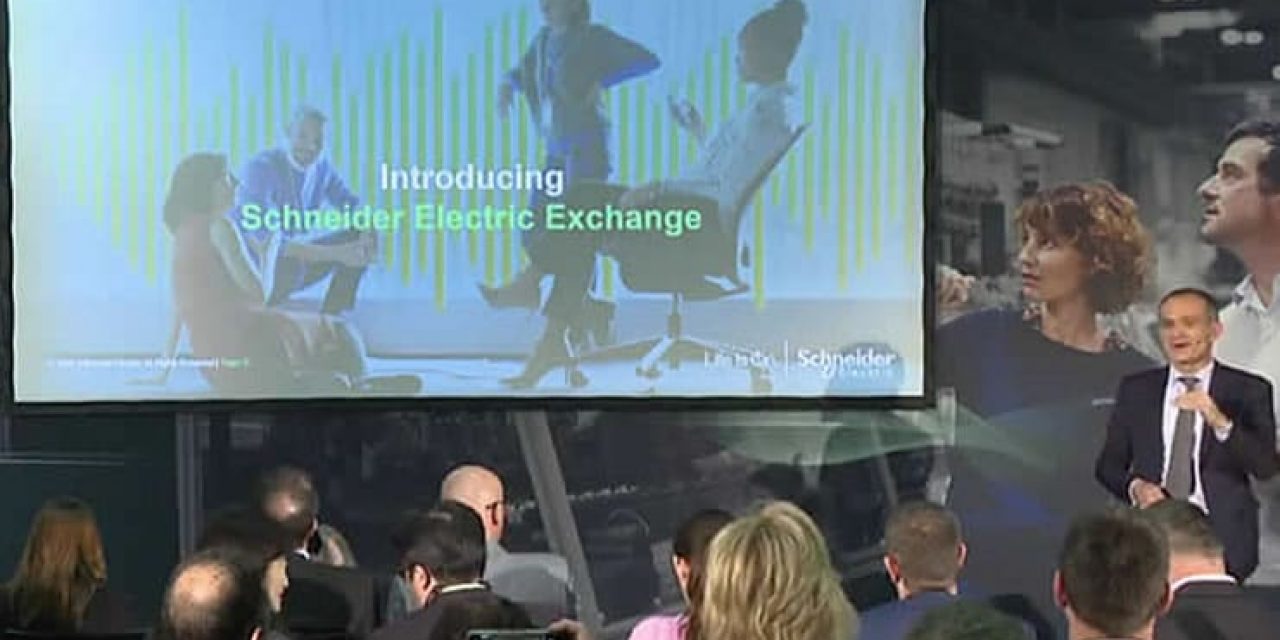 Schneider Electric CEO Jean-Pascal Tricoire introduces Schneider Electric Exchange at Hannover Messe 2019