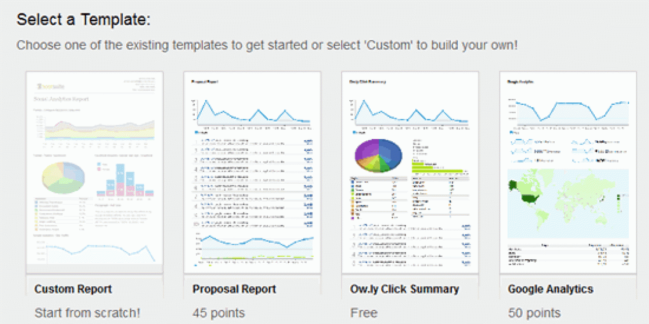 Setting up a report in HootSuite