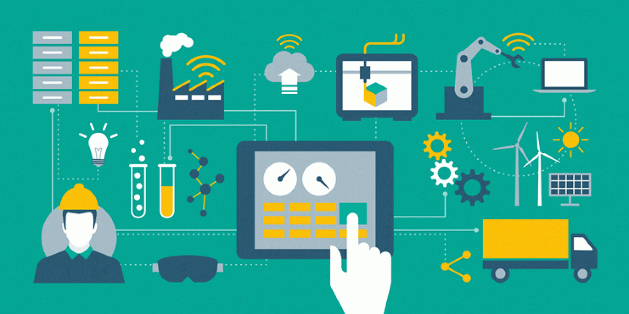 Smart manufacturing smart industry smart factory concept