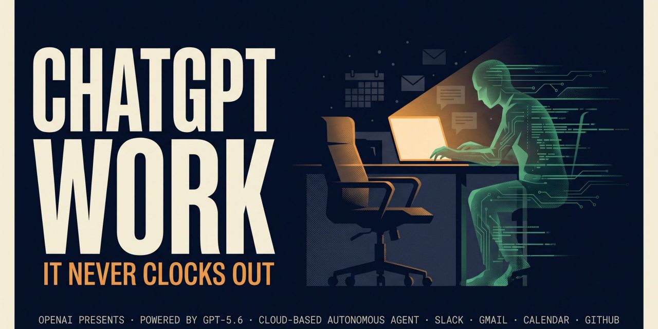 ChatGPT Work is OpenAI's cloud-based AI agent that handles email, Slack, calendars and complex projects across your workday. Here's how it works.