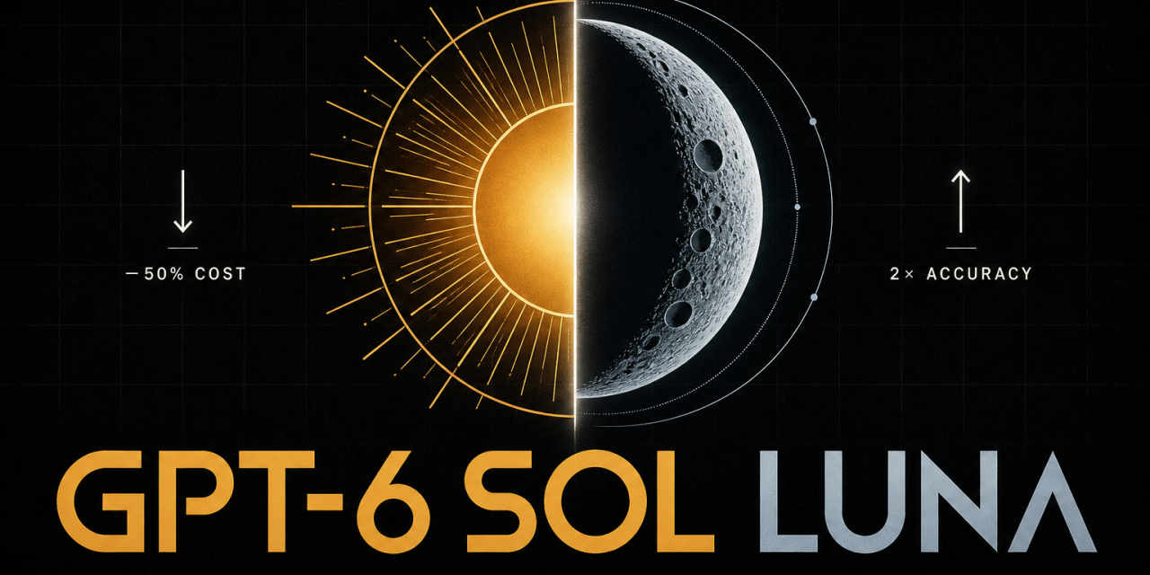 GPT-6 Sol and Luna are OpenAI's new mainstream models. They halve factual errors, cut API prices by 50% and bring flagship-level work to cheaper tiers. Full breakdown.