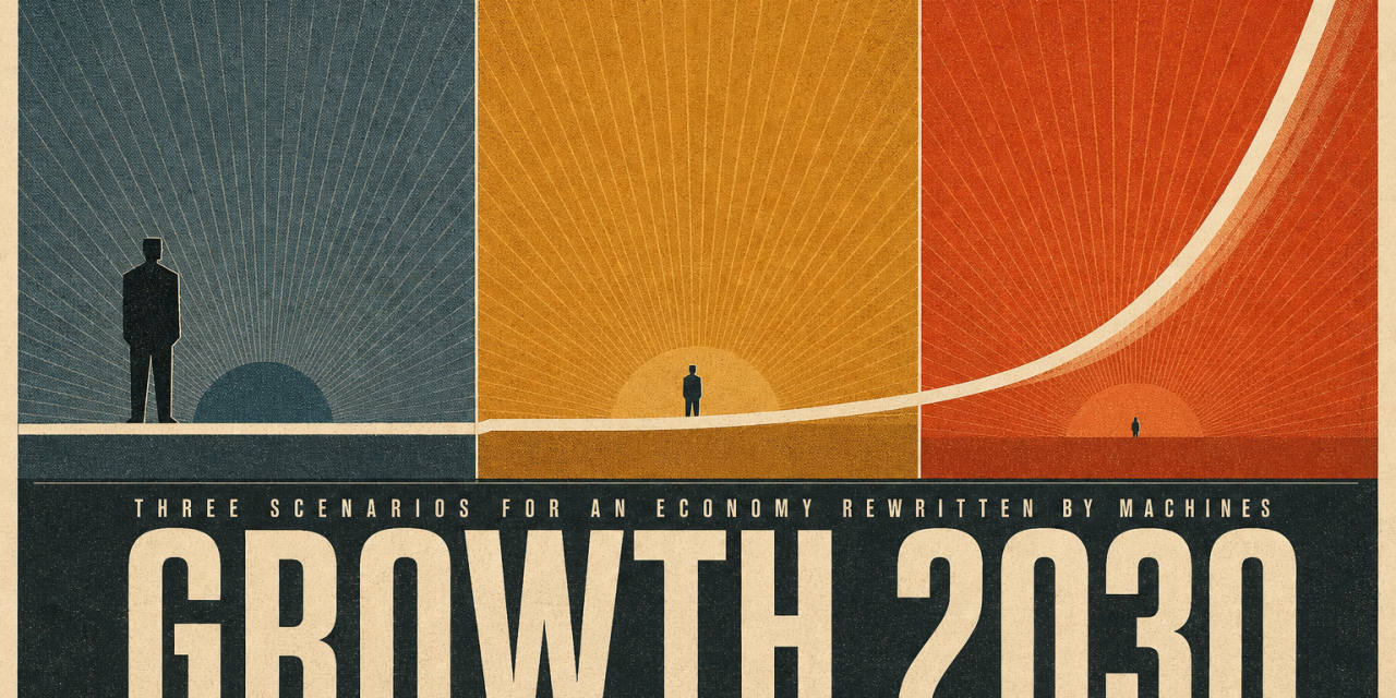 Anthropic modeled three scenarios for AI and economic growth in 2030, from internet-like gains to 15% annual GDP growth. Discover what they mean for jobs and wages.