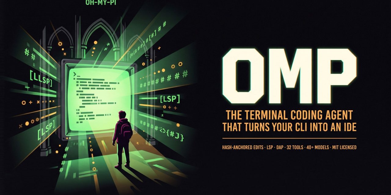Omp (oh-my-pi) is a batteries-included terminal coding agent with LSP, debugger, subagents and hash-anchored edits. Here's what makes it different.