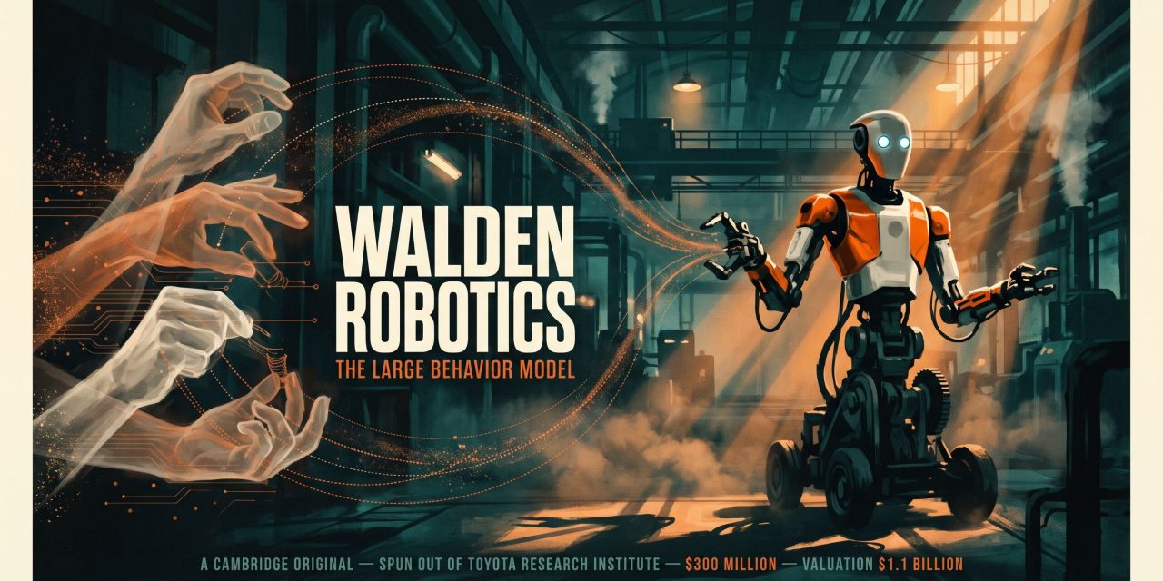 Walden Robotics raised $300 million to build AI-powered humanoid robots for factories, using large behavior models trained through demonstration.