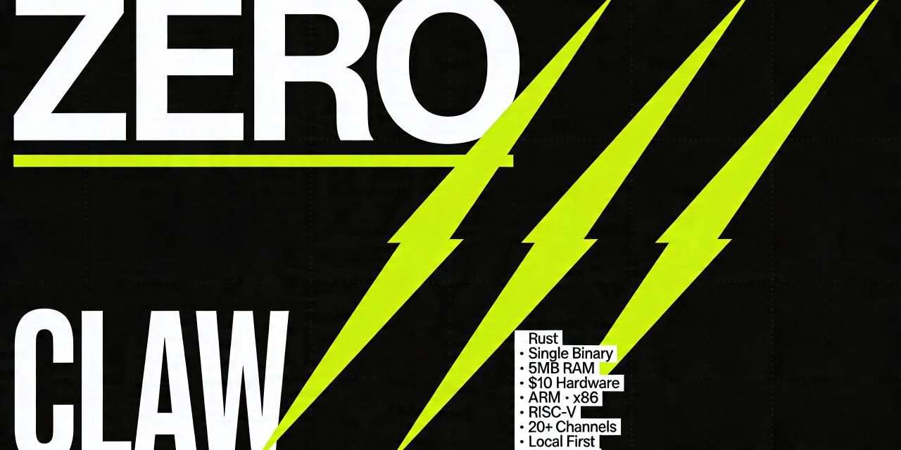ZeroClaw is a Rust based personal AI assistant that runs on your own devices, works across messaging channels, supports hardware integrations, and focuses on low resource deployment, security controls, and provider flexibility.